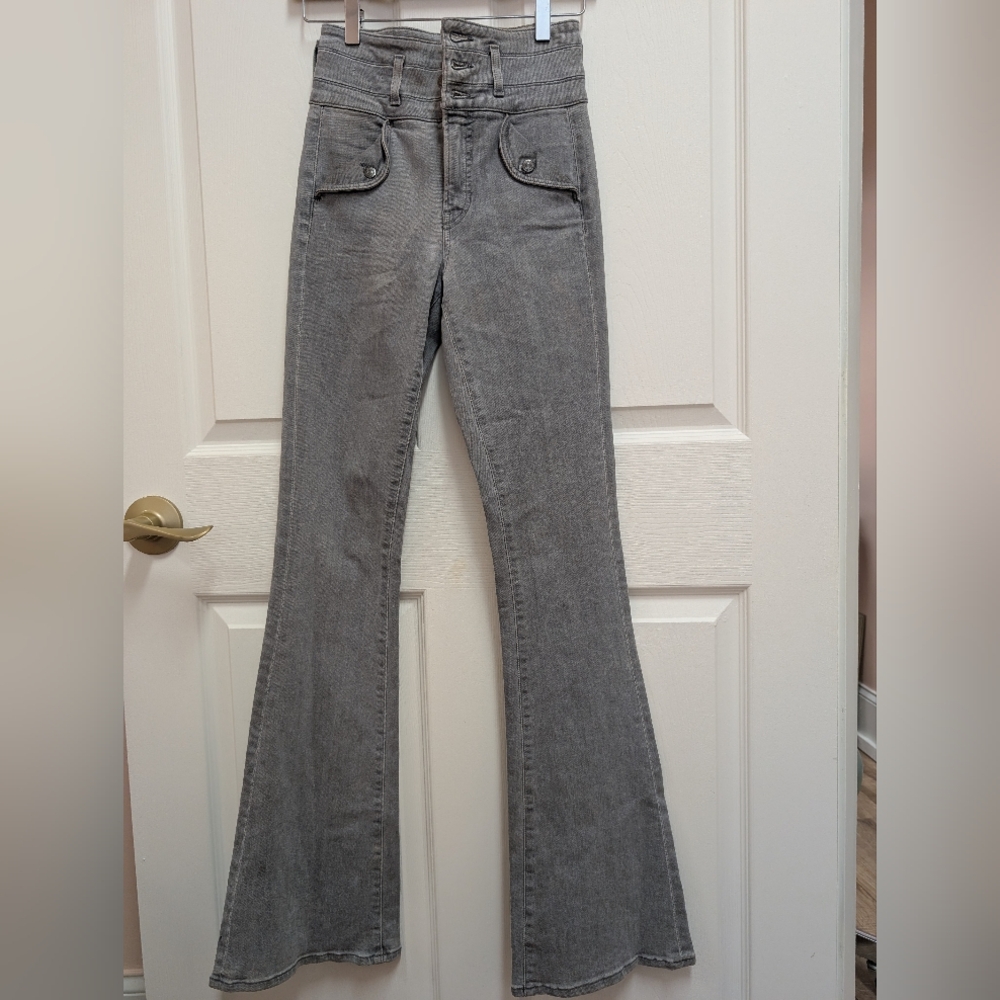 Veronica Beard Gray High Waisted Skinny Jeans for Women 24/XS